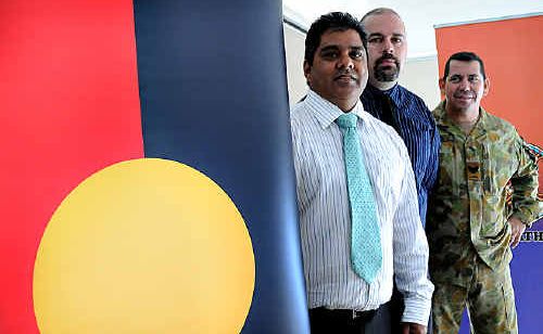 FUTURE FOCUS: Speakers (above) Leon Appo, Jason Carr and Lee Simm at the James Nash and Gympie State High Murri Pathways session. FUTURE FOCUS: Speakers (above) Leon Appo, Jason Carr and Lee Simm at the James Nash and Gympie State High Murri Pathways session.
